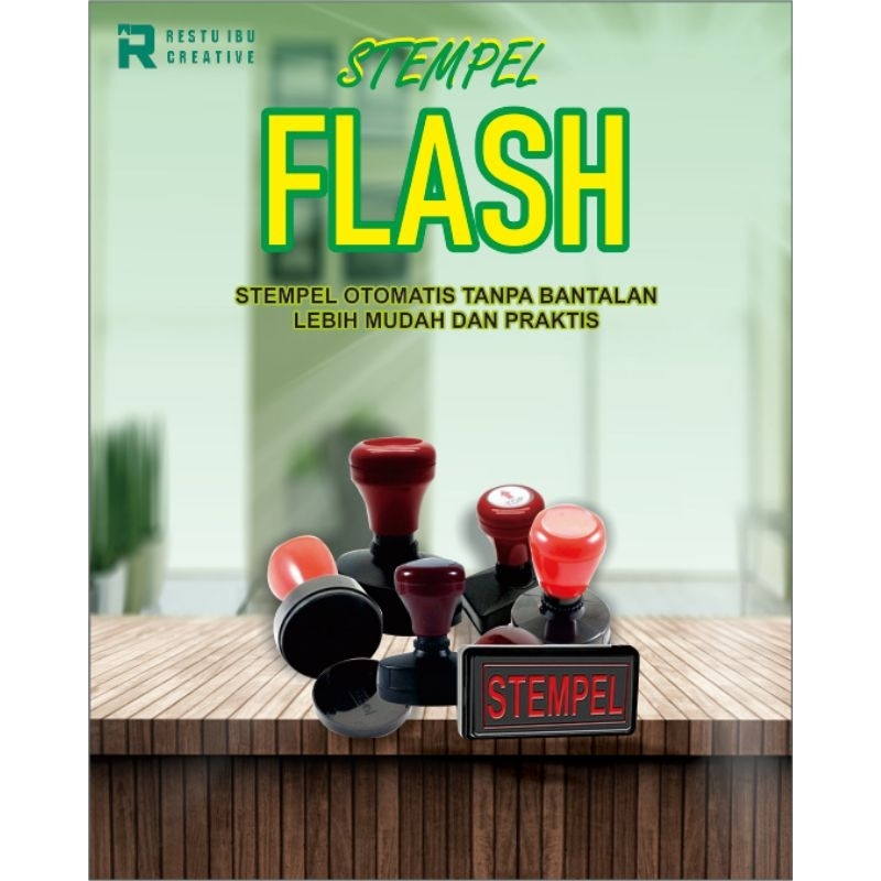 

Stempel Flash/Otomatis ,Tanpa Bantalan bisa custom desain dan ukuran