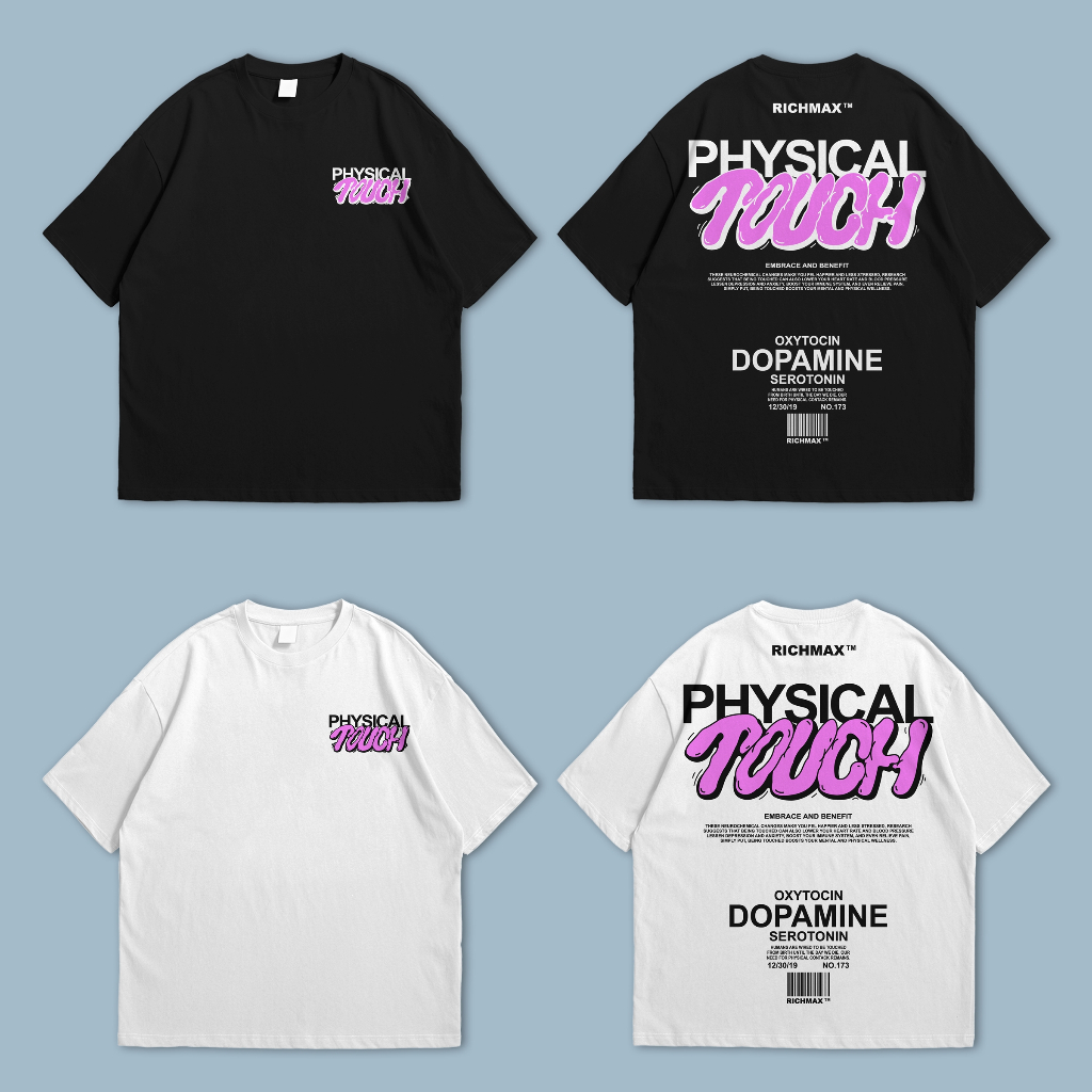 KAOS DISTRO PRIA WANITA OVERSIZE HITAM PUTIH