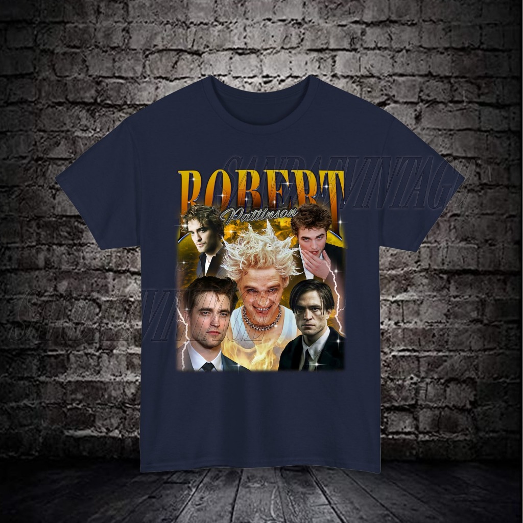 Kaos ROBERT PATTINSON Vintage Premium Unisex | Bootleg Tee | Custom T-Shirt | Kaos Vintage Unisex
