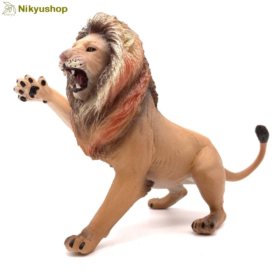 [Nikyushop] Mainan Edukasi Pajangan Animal Figure Miniatur Hewan Singa Fighting Lion