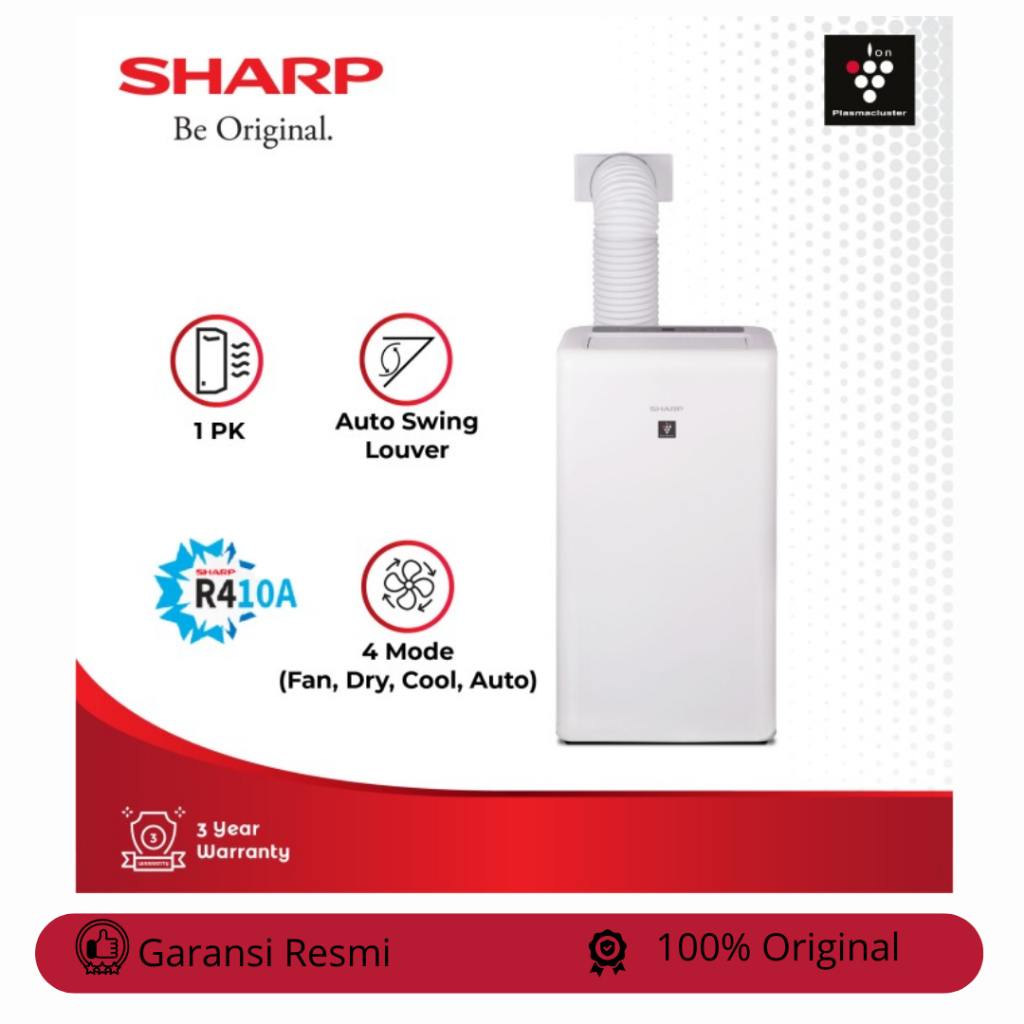 JUAL AC PORTABLE SHARP 1PK CV P10ZCY GARANSI RESMI -  SERANG BANTEN