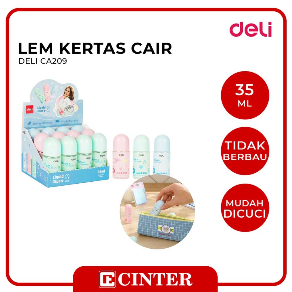 

DELI - PEREKAT KERTAS / LEM CAIR / LEM LIQUID SPECIAL AGNES MO EDITION 35 ML CA209
