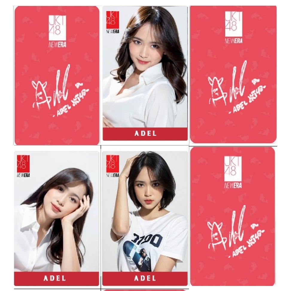 25pc ADEL MEMBER JKT48 PHOTOCARD PILIH 2SISI LAMINASI ADA TTD DI BALIKNYA FREYA & ZEE CETAK FOTO HD