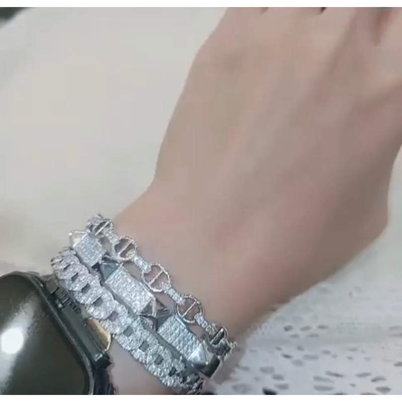 Gelang swarovski replika berlian H**mes set cincin