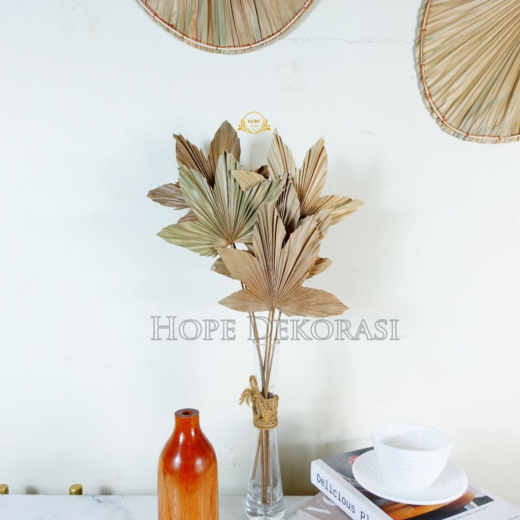 Daun Palem/Palm Kering Patric Dekorasi Rustic Hias Aesthetic