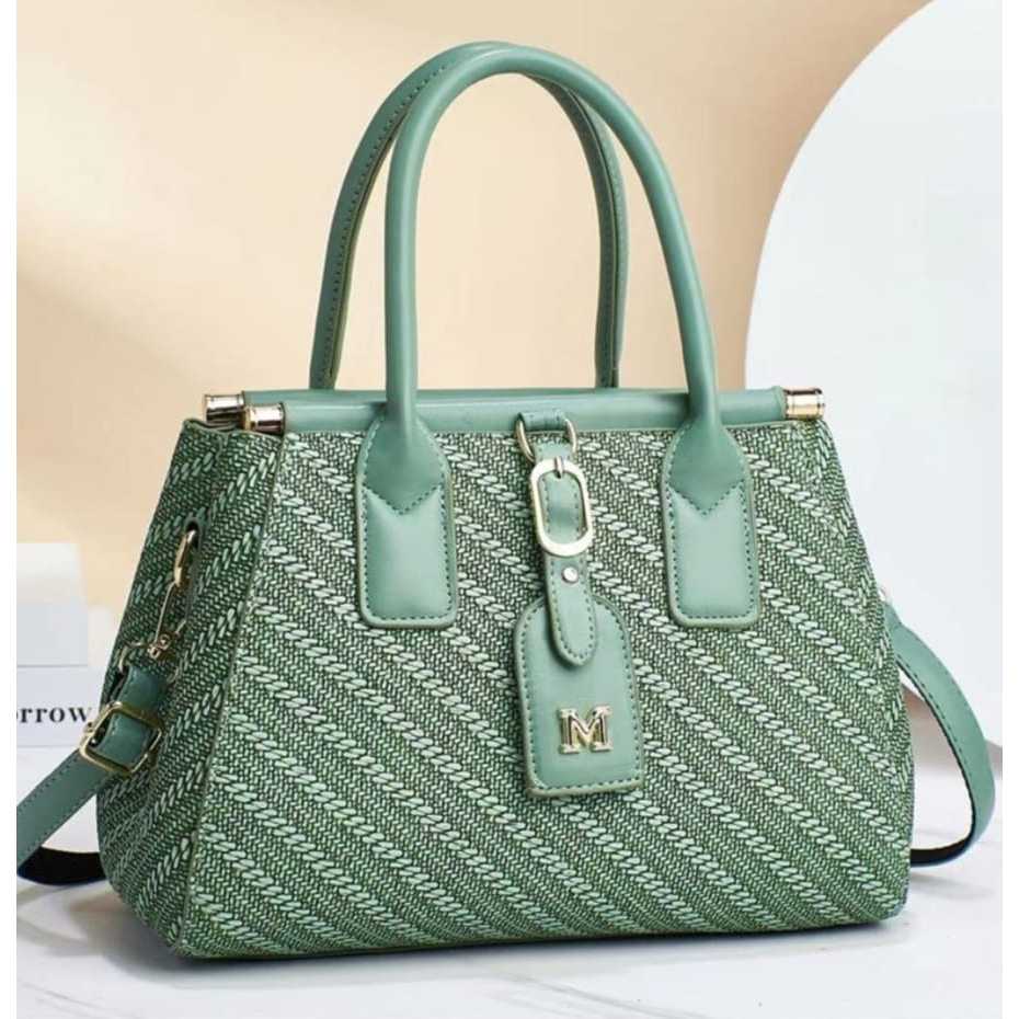 06510 TAS HANDBAG FASHION CANTIK GREEN/WINE/KHAKI/COFFEE