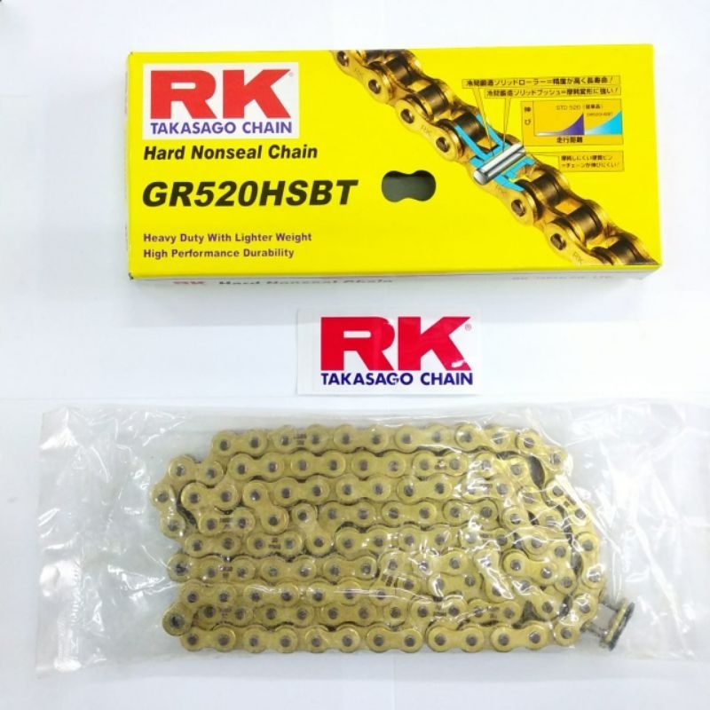 Rantai RK GR 520 HSBT 110 120 L Gold RK Takasago Chain Ninja CBR Versys Tiger