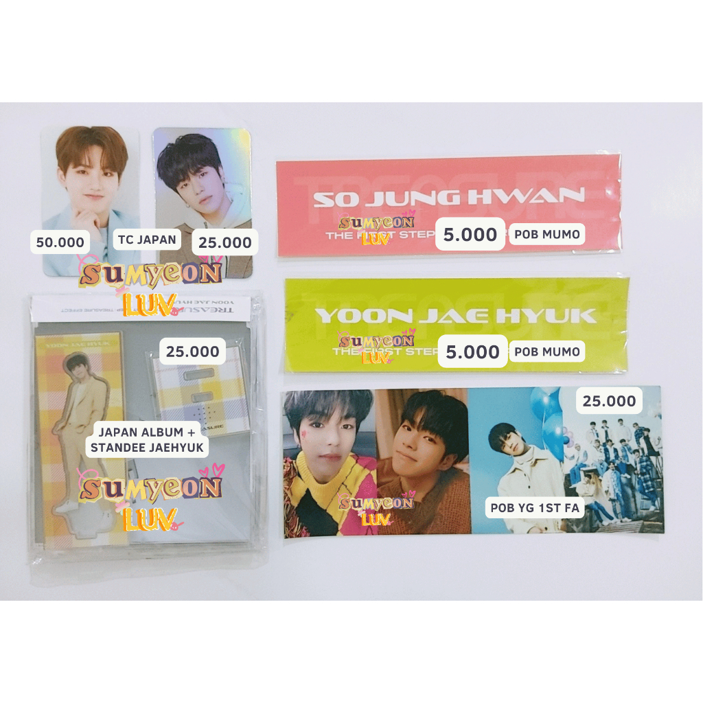 READY STOK JAPAN ALBUM JAEHYUK TREASURE JUNKYU JUNGHWAN TC A B C THE FIRST STEP POB MUMO POB YGSELEC