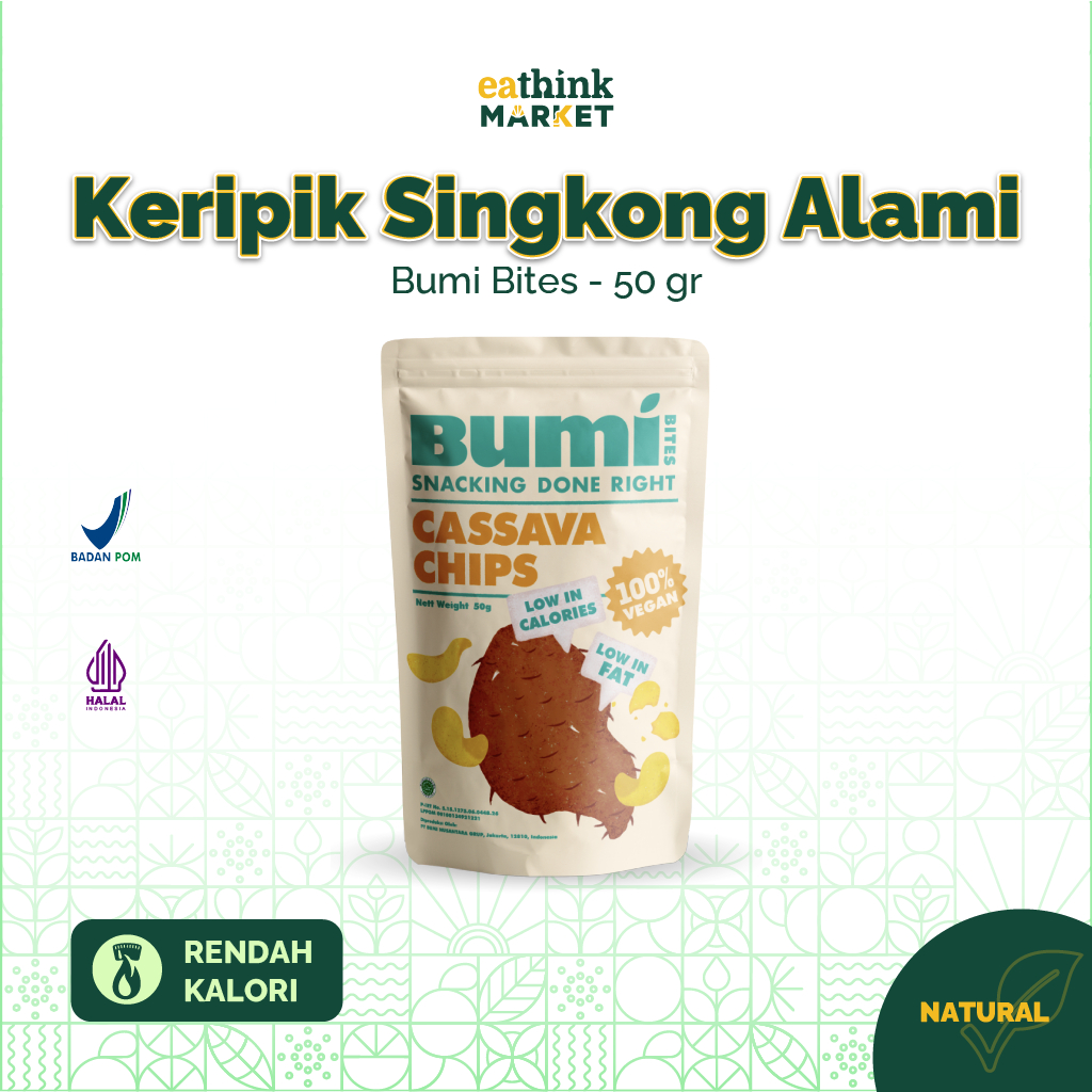 

Keripik Singkong Asli Rendah Kalori - Bumi Bites 50 g