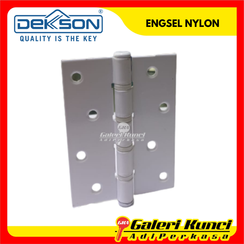 Engsel Dekson Dekkson NYLON ES IR 4X3X2MM 4NR WH Engsel Pintu Alumunium White