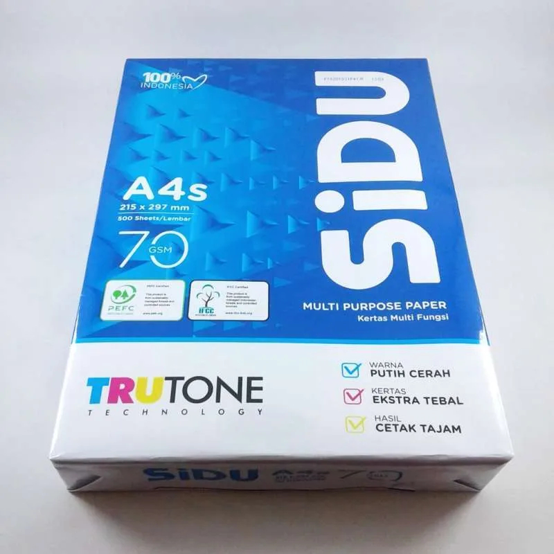 

POPPURI SHOP - Kertas HVS Sinar Dunia SIDU A4S 70 Gram