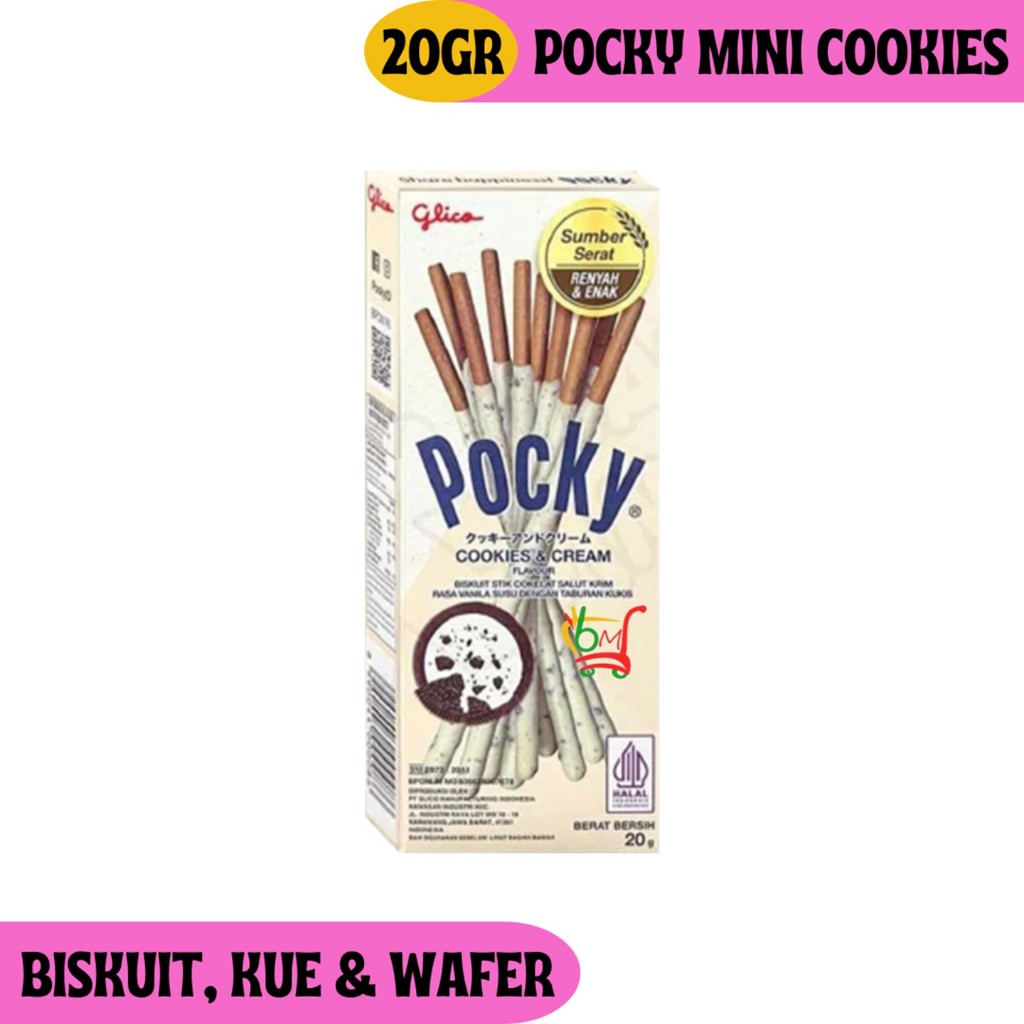 

Pocky Cookies & Cream Half Size Glico Pocky Kemasan Mini Rasa Oreo