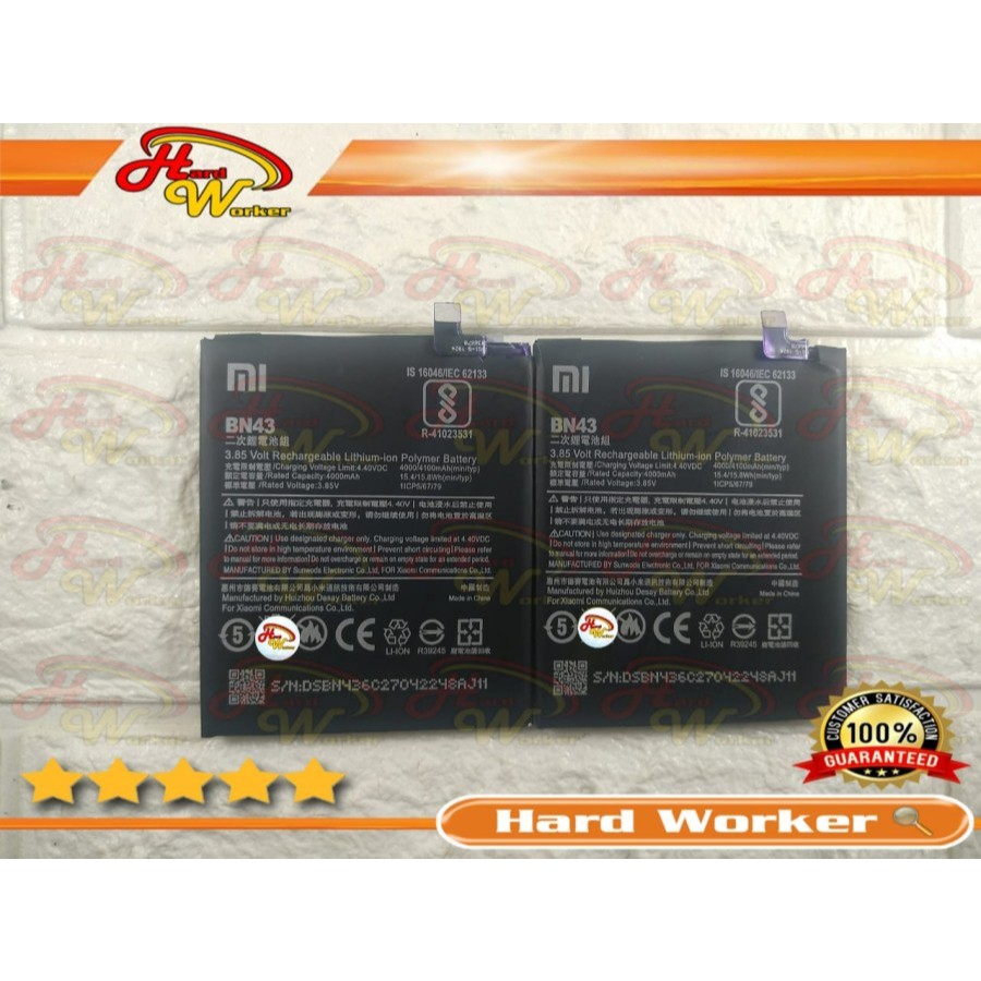 Baterai Battery Batre XIAOMI ORIGINAL BN43 BN-43 ( Redmi Note 4X )