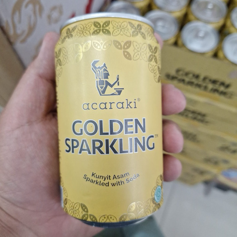 

acaraki GOLDEN SPARKLING kaleng 320ml