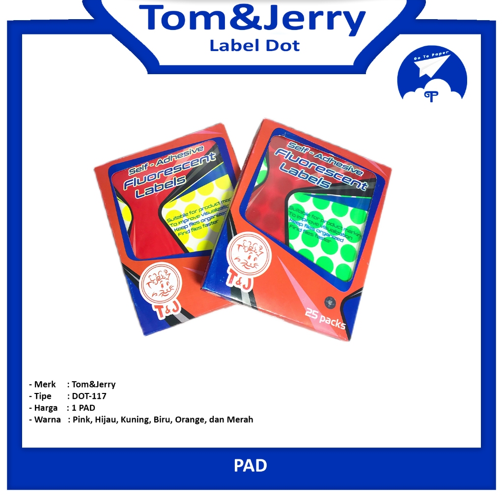 

TOM & JERRY - Label Color Dot 117 Warna - Pad