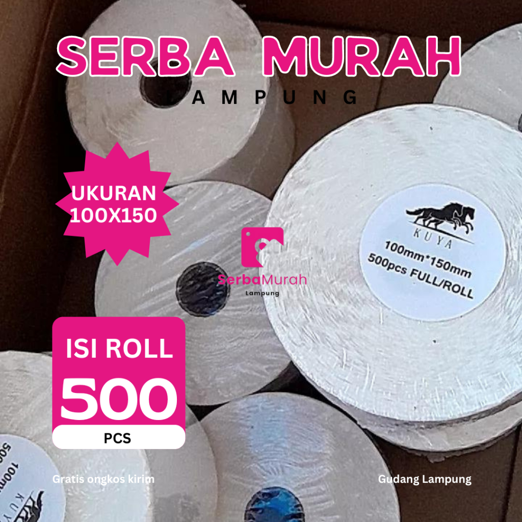 

LABEL STIKER SML DIRECT THERMAL BARCODE 100 X 150 RESI SHOPEE DLL 500 LEMBAR MURAH
