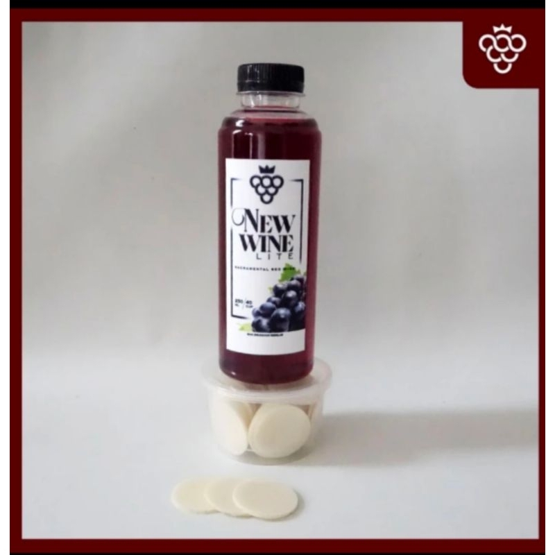 

Anggur Perjamuan Kudus Lite Botol isi 250ml + Hosti Polos