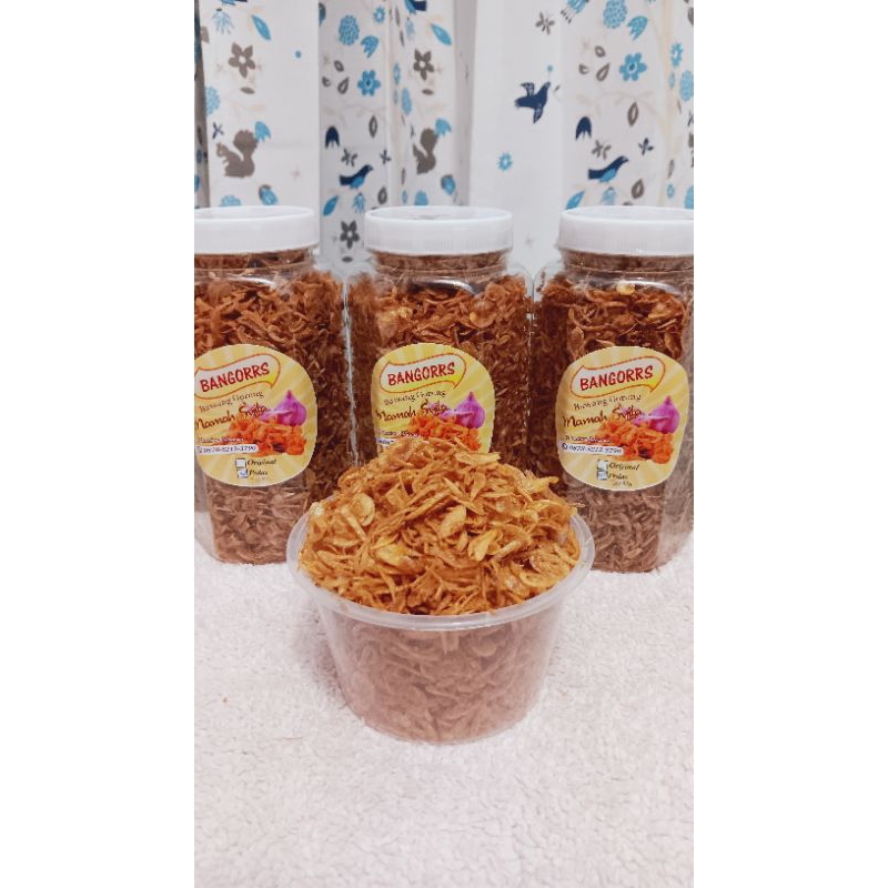 

Bawang Goreng asli tanpa campuran tepung (toples ukuran 600ml)