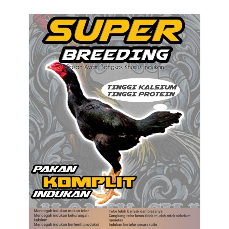 Pakan khusus indukan ayam bangkok, pakoy, pama.