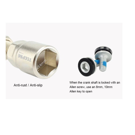 Toopre Kunci Treker Alat Pembuka Crank Bb Kotak Trekker Puller