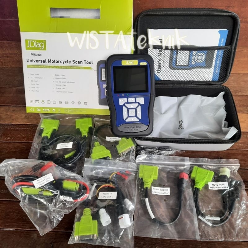 WISTA | JDiag M100 universal + vario 160  scanner injeksi sepeda motor