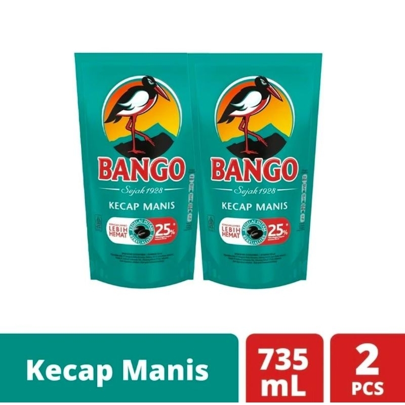 

[ Paket Isi 2 ] Bango Kecap Manis Kemasan Reffil 735ml/1000g