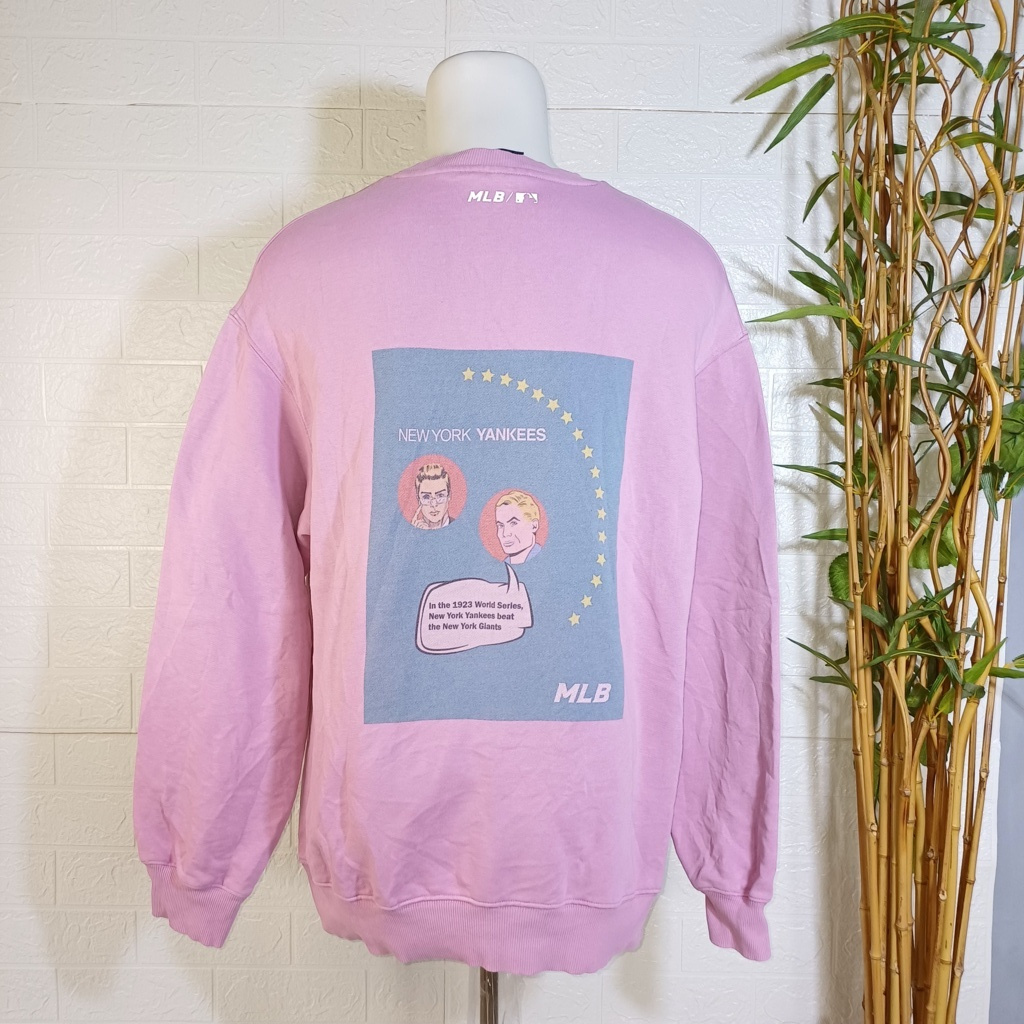 SWEATER CREWNECK MLB NEW YORK YANKEES ORIGINAL, SIZE XL (SECOND BRANDED) LILAC CN0194