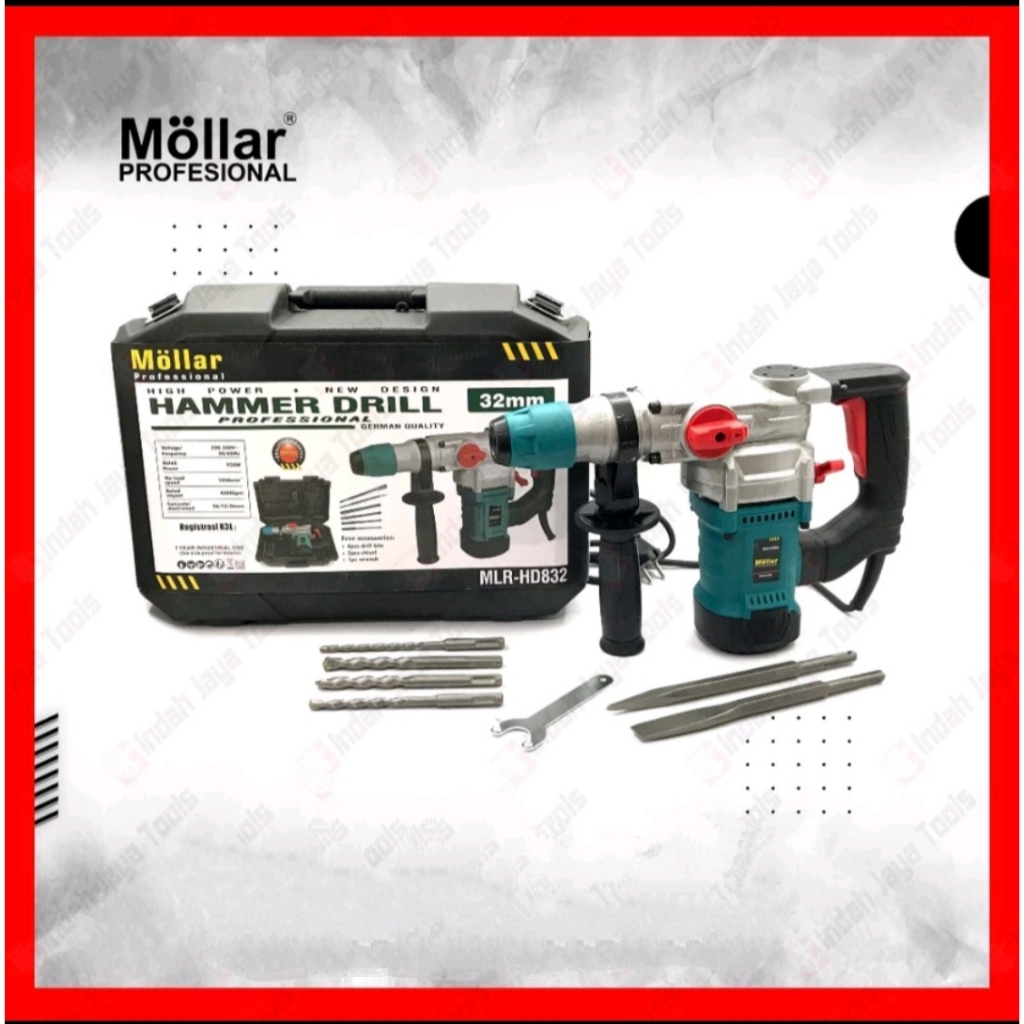 MOLLAR HD832 Rotary Drill Hammer / Bor bobok tembok Beton / SDS 3 mode