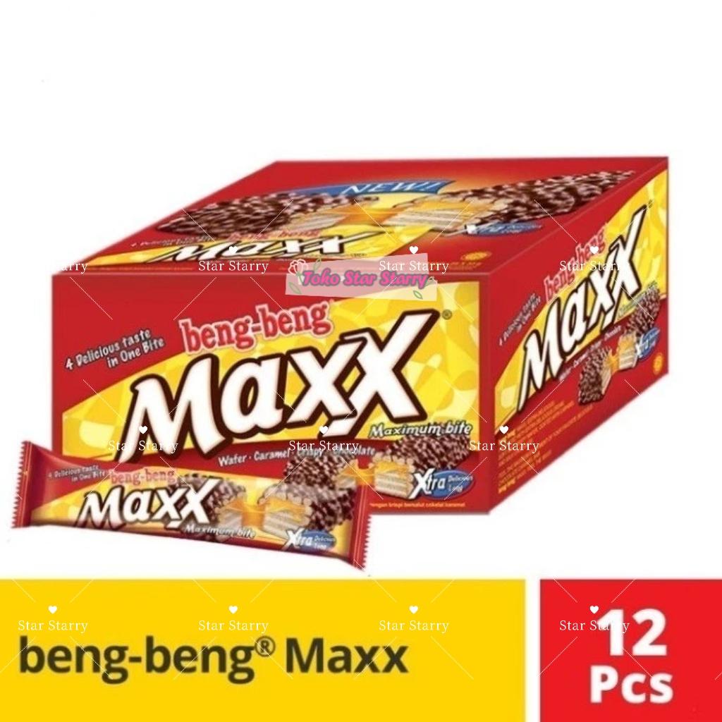 

[Per Pack] BENG - BENG MAXX / BENG - BENG WAFER COKLAT 32 GRAM - (HARGA PER BOX)| 1 BOX ISI 12 BUNGKUS MAYORA ROMA Snack Viral Halal MUI Beng2 Beng-Beng