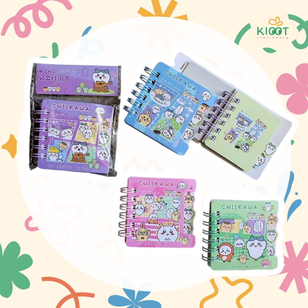 

Kioot - Notebook A7 Buku Kecil Catatan Mini Notes Spiral Ring Alat Tulis Sekolah Motif Lucu Kartun 6305