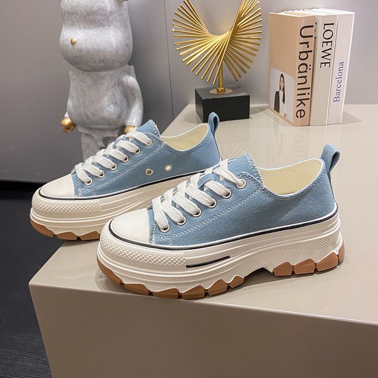 NEWV GROSIRCOD SEVENDAY SEPATU SNEAKERS WANITA KOREA SPORT SHOES FQ99 BIRU Berkualitas