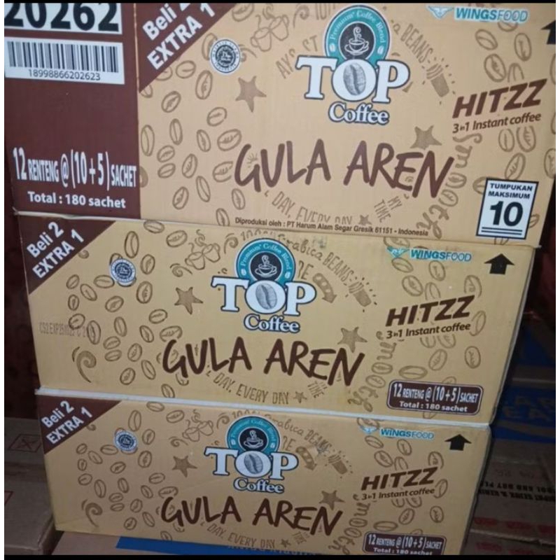 

Kopi instan top gula arem per karton