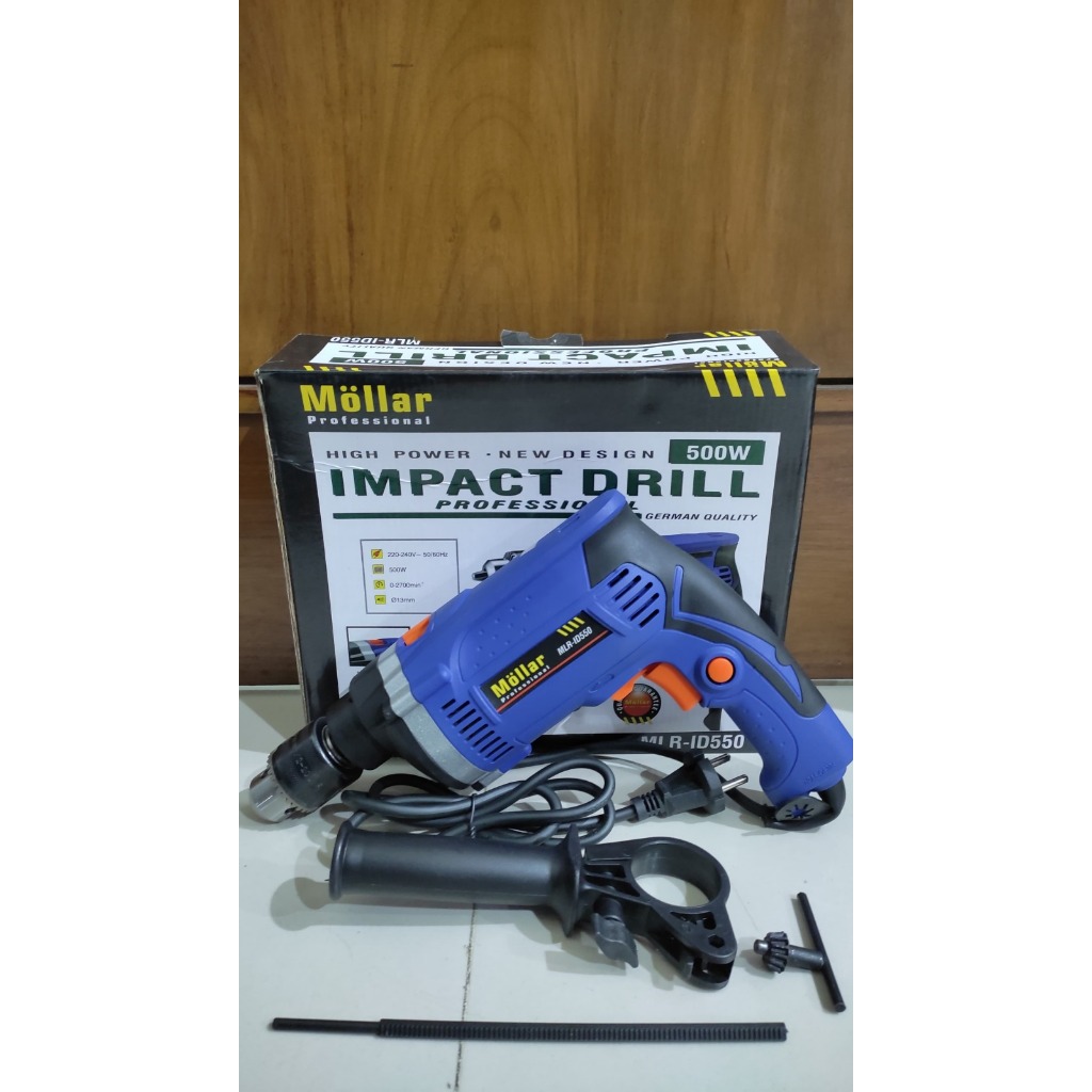 MOLLAR ID-550 Mesin Bor Listrik Bor Tangan Molar 13mm Bolak Balik / Bor Tembok