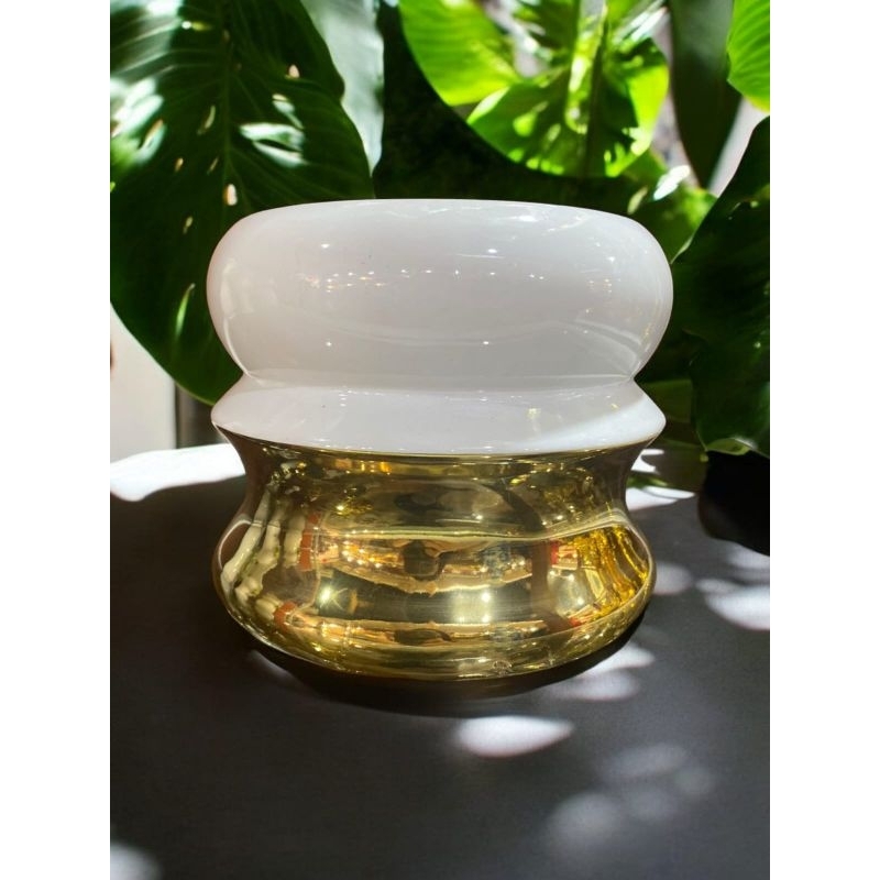 Pot Keramik Tanam Hias Mewah Putih Gold Full Emas Satu Set Porselen Import Dekorasi rumah