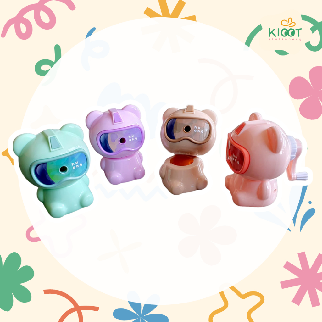 

Kioot - Rautan Putar Pensil Sharpener Rautan Meja Karakter Beruang Lucu Warna Warni Sekolah LH-0076