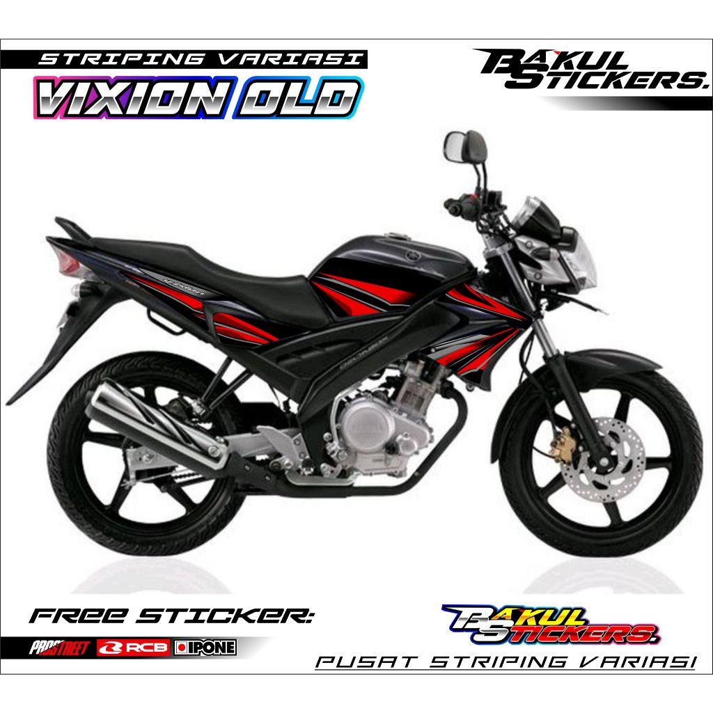 STRIPING VARIASI YAMAHA VIXION OLD / STIKER LIST VARIASI MOTOR VIXION OLD