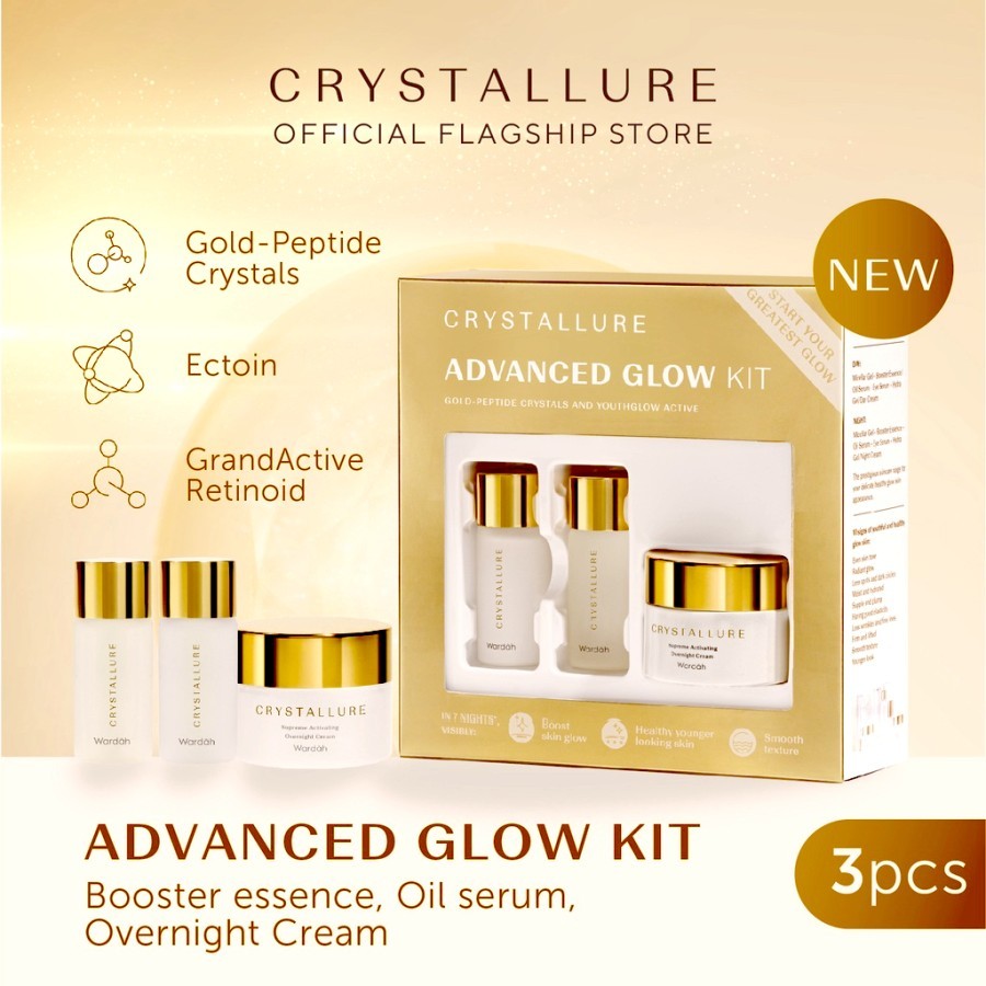 Crystallure Advanced Glow Kit (Produk antiaging untuk kulit glowing)