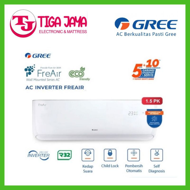 GREE GWC12FREAIR AC 1,5 PK FREAIR WALL MOUNTED INVERTER SERIES GWC 12FREAIR GWC-12FREAIR