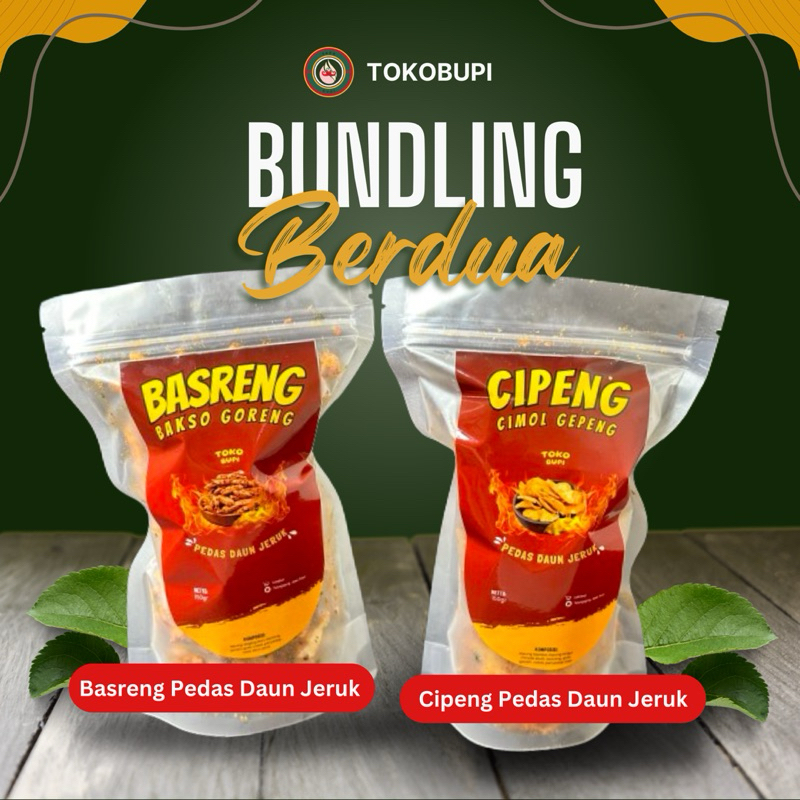 

[Paket 2pcs Hemat] Basreng pedas daun jeruk+Cipeng pedas daun jeruk