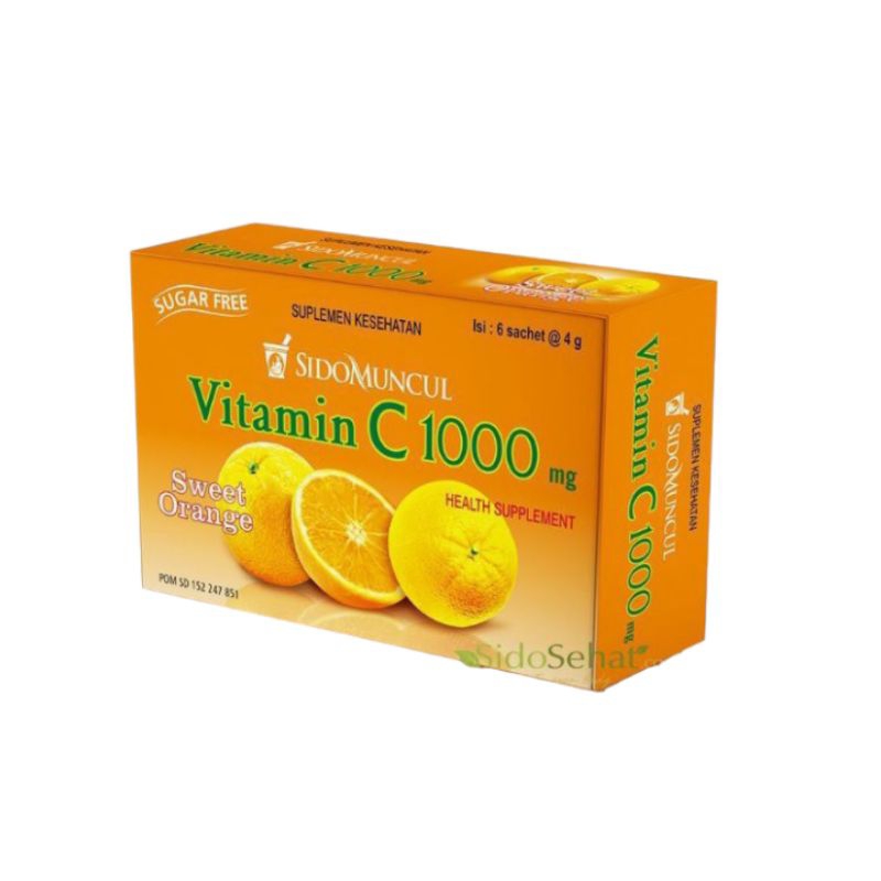 

VITAMIN C 1000MG ORANGE 6SACHET 4GR JERUK SIDOMUNCUL