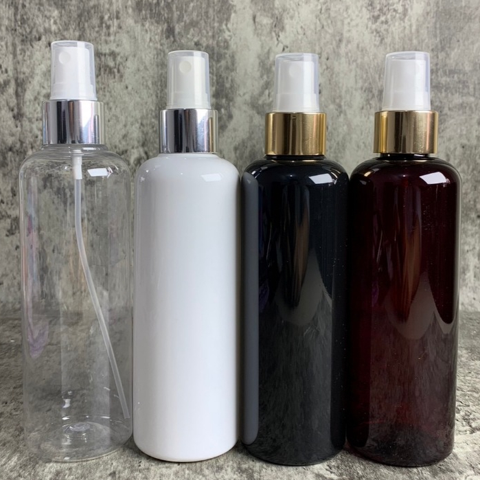 Botol Spray 250ml PET / Spray Gold & Silver/ Botol + Tutup