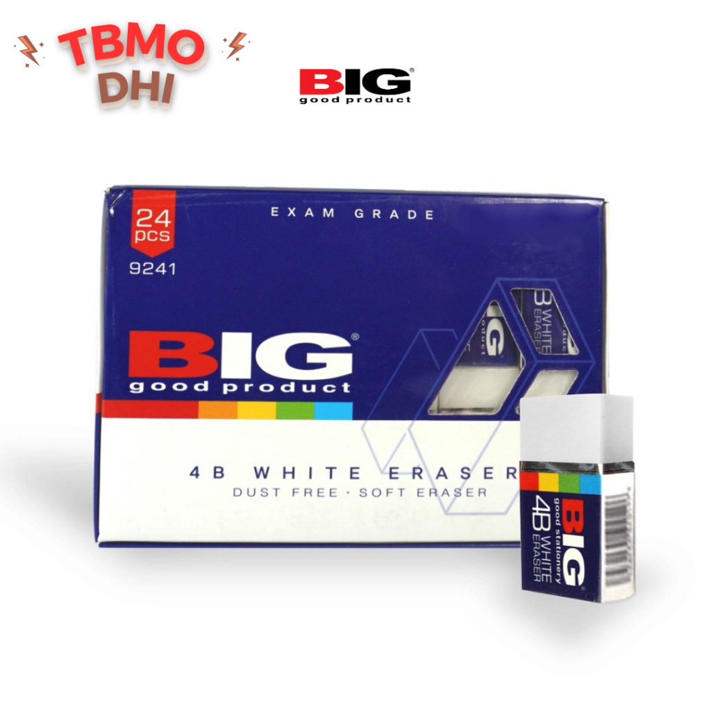 

24 Pcs BIG Penghapus / Eraser Pensil Putih Besar Dust Free ER-9241 1PACK
