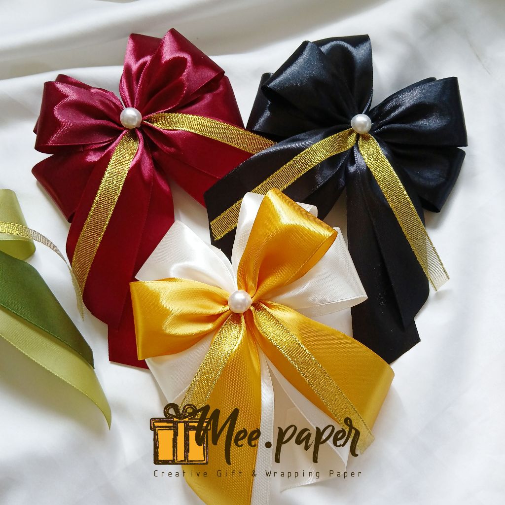 

Pita Jadi Satin Tumpuk, Pita Hampers, Pita Parcel, Pita Kado, Pita Satin Tumpuk