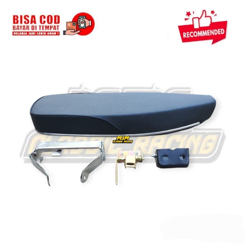 Jok Honda C70 Slim Tipis Fulset Pangkon Jok + Engsel + Kunci Jok