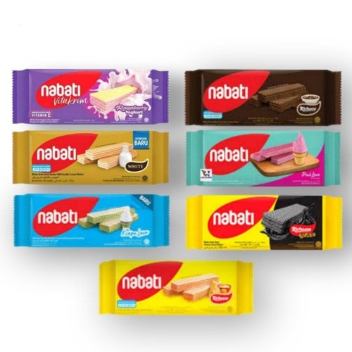 

Camilan Makanan Ringan Wafer Nabati 122 Gram Korean Goguma, White Vanilla, Pink Lava, Richoco Chocolate, Richeese Cheese