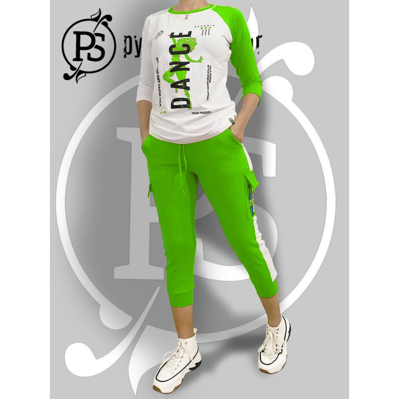 setelan Jogger kantong 7/8#Bajusenam pyursport#bajusenamwanitaaerobic#wanita-wanita#baju senam wanit