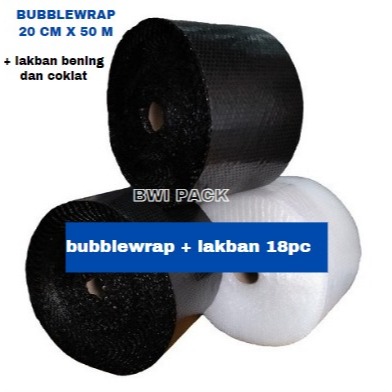 

BubbleWrap + Lakban Coklat Bening 18 pc/Bubblewrap mix/Lakban Mix termurah Bandung