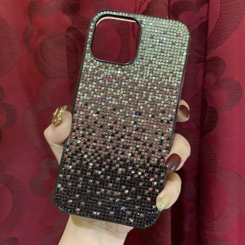 case iphone 13 pro max bling bling gradasi ungu