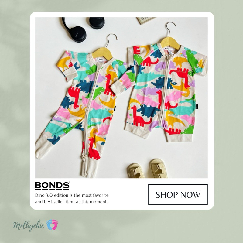 [size 3-6] Bonds wondersuit sleepsuit original - Baju tidur bayi ready stock
