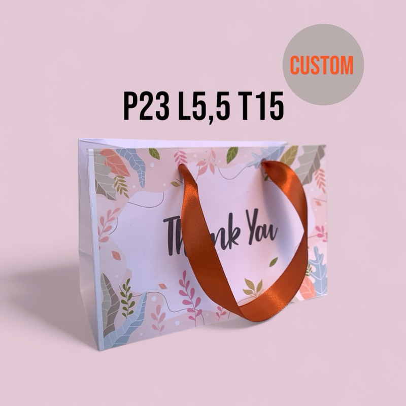 

Paper bag Custom TEKS Ukuran 26x6x16